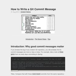 How to Write a Git Commit Message