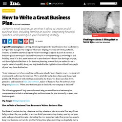 How to Write a Great Business Plan, Page 2