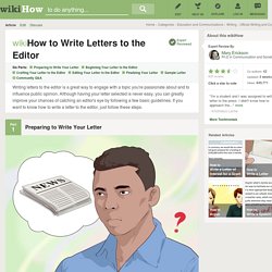 How to Write Letters to the Editor