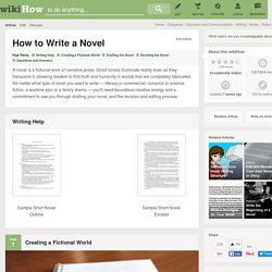 wikiHow: How to Write a Novel