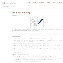 How to Write a Painting