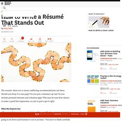 How to Write a Resume That Stands Out