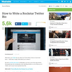 How to Write a Rockstar Twitter Bio