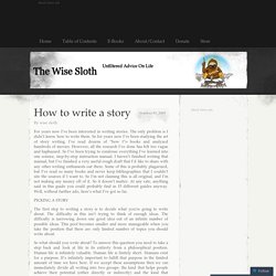 How to write a story