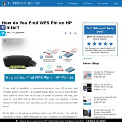 How do You Find WPS Pin on HP Printer?