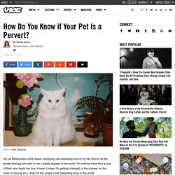 How Do You Know if Your Pet Is a Pervert?