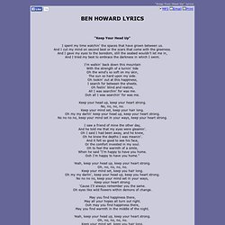 BEN HOWARD LYRICS - Keep Your Head Up