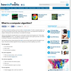 What is a "computer algorithm"