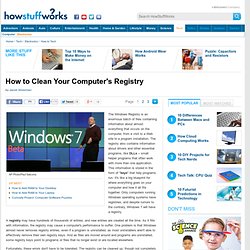 How to Clean Your Computer's Registry"