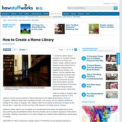 TLC "How to Create a Home Library"