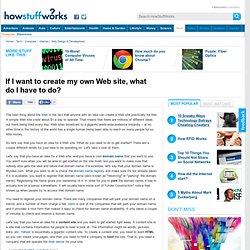 How do I create my own Web site