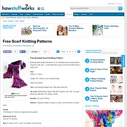 TLC "Free Scarf Knitting Patterns"