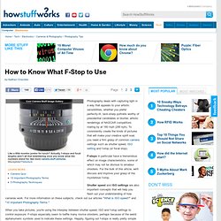 How to Know What F-Stop to Use" - StumbleUpon