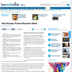 How Nuclear Fusion Reactors Work"