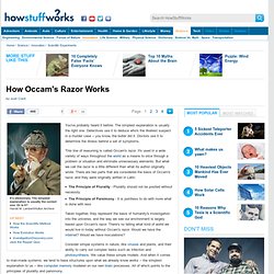 HowStuffWorks "How Occam\'s Razor Works"