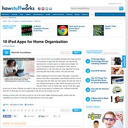 10 iPad Apps for Home Organization"