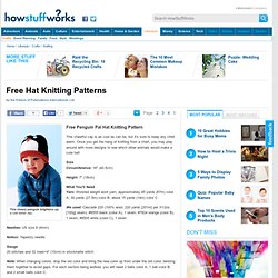 Free Penguin Pal Hat Knitting Pattern"