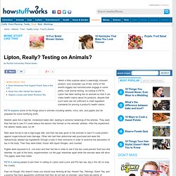 Lipton, Really? Testing on Animals?"