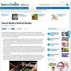 How to Build a Vertical Garden"