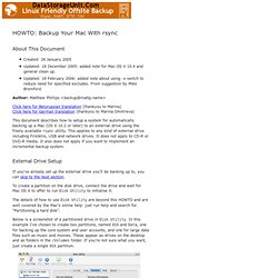 HOWTO Backup Your Mac With rsync