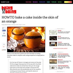 HOWTO bake a cake inside the skin of an orange