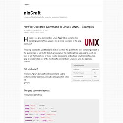 Use grep Command In Linux / UNIX [ Examples ]