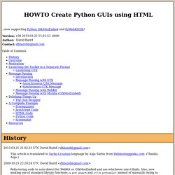 HOWTO Create Python GUIs using HTML