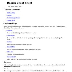 HOWTO debian, cheat sheet