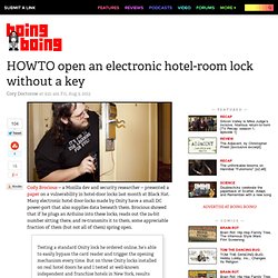 HOWTO open an electronic hotel-room lock without a key