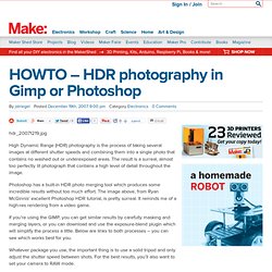 HOWTO – HDR photography in Gimp or Photoshop