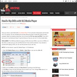 HowTo: Rip DVDs with VLC Media Player