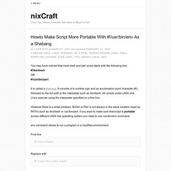 Howto Make Script More Portable With #!/usr/bin/env As a Shebang