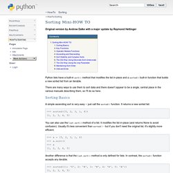 HowTo/Sorting - PythonInfo Wiki
