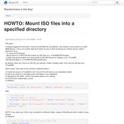 HOWTO: Mount ISO files into a specified directory