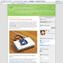WiFi for Arduino via dd-wrt Router (Serial/TCP/USB)