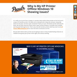 HP Printer Offline Windows 10