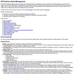 ProCurve Stack Management