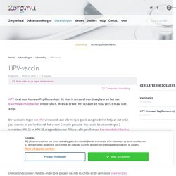 HPV-vaccin - Zorg.nu - AVROTROS