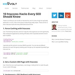 10 htaccess Hacks Every SEO Should Know