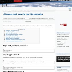 .htaccess mod_rewrite rewrite examples