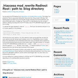 .htaccess mod_rewrite Redirect Root / path to /blog directory : philihp.com