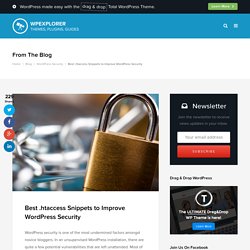 Best .htaccess Snippets to Improve WordPress Security