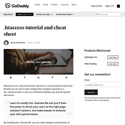 .htaccess tutorial and cheat sheet