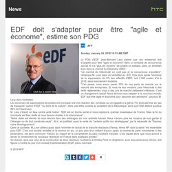 EDF doit s'adapter pour être "agile et économe"