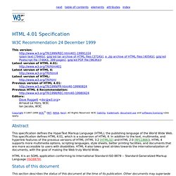 HTML 4.01 Specification