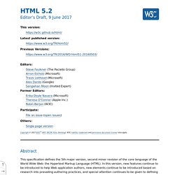 HTML5 specs