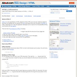 HTML 5 - HTML 5 Information - Information About HTML 5