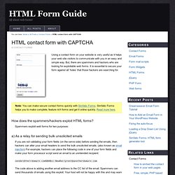 HTML contact form with CAPTCHA