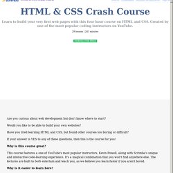 HTML & CSS Crash Course