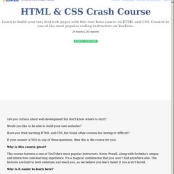 HTML & CSS Crash Course